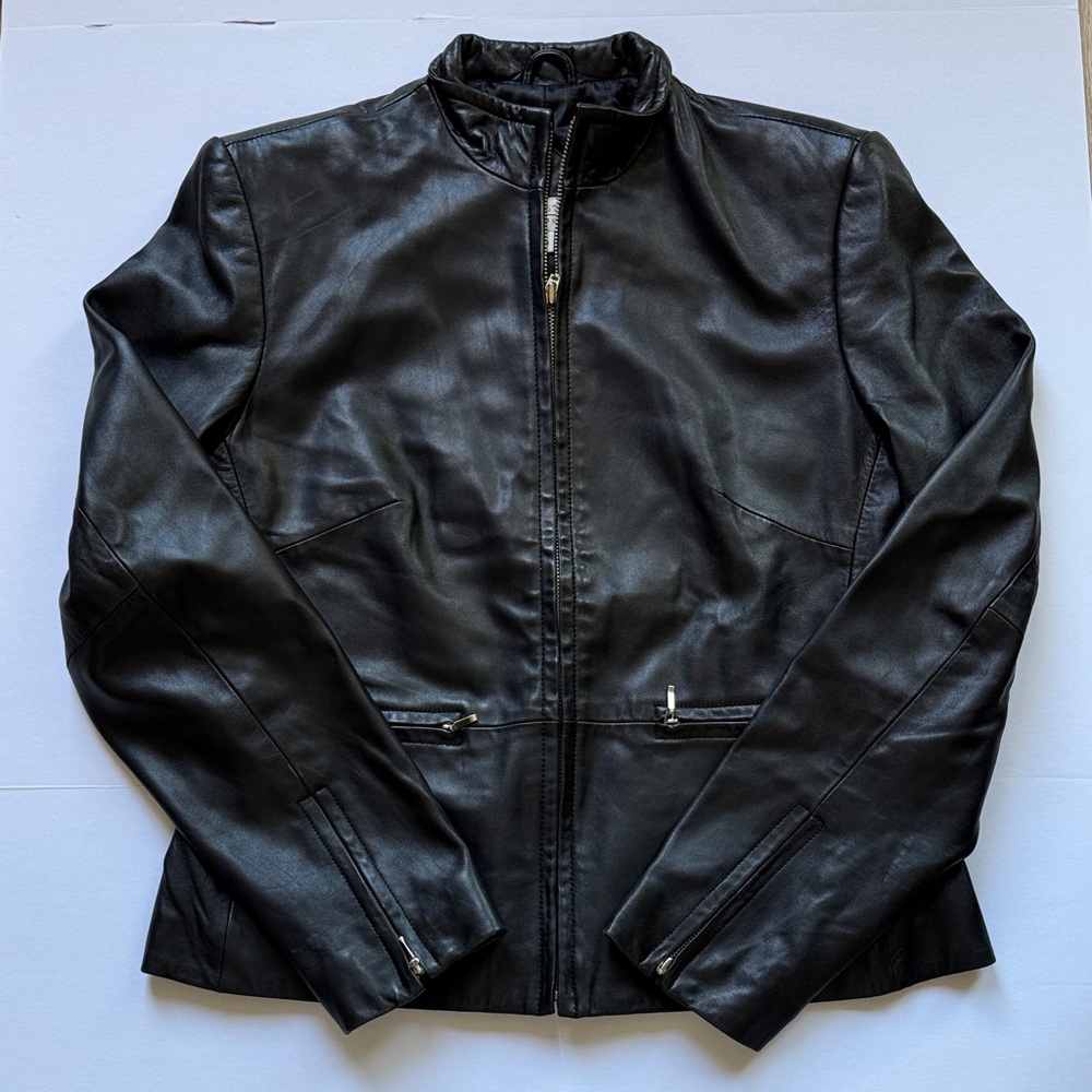 Valerie Stevens Classic Black Leather Jacket